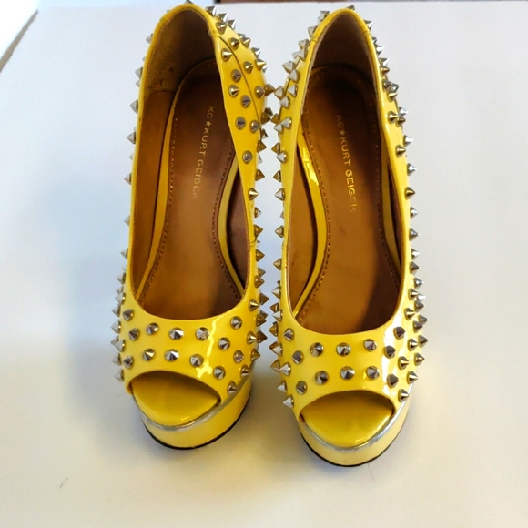 Kg Kurt Geiger Neon Yellow Patent 
